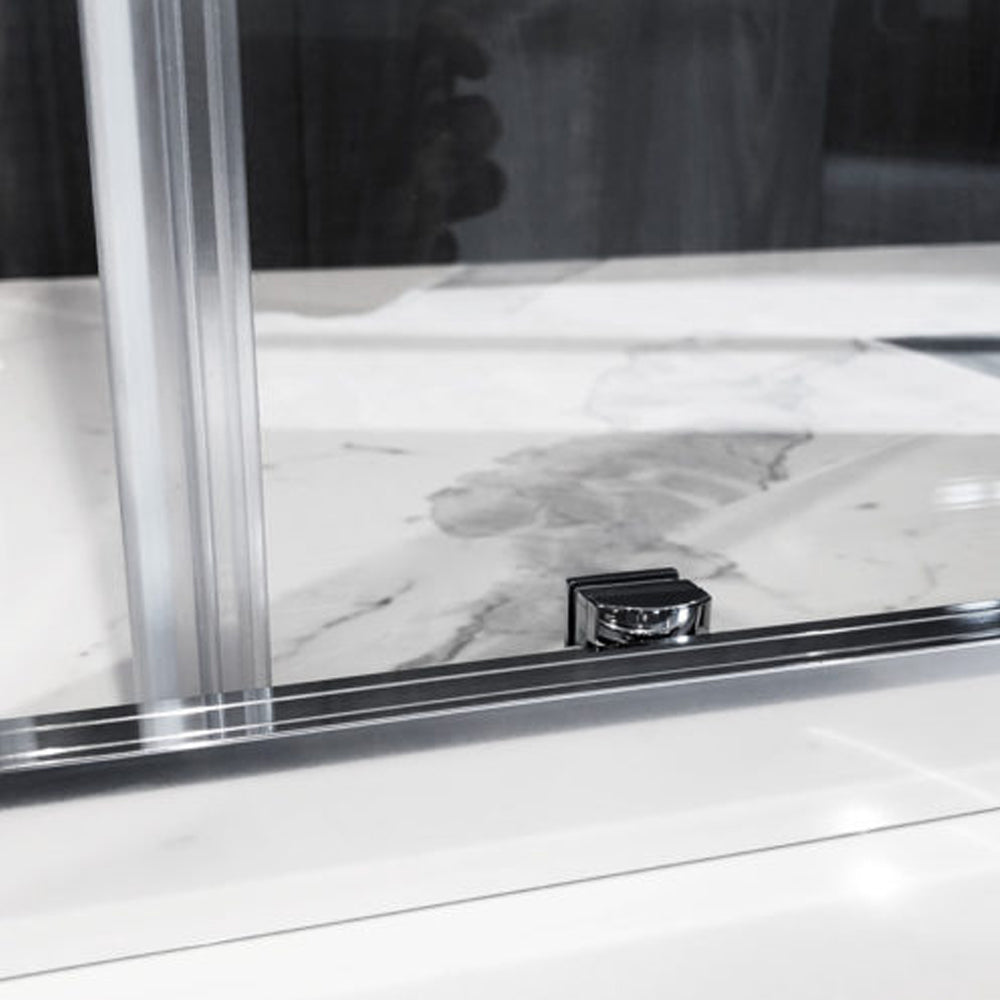 Porta doccia 2 ante scorrevoli reversibile da 160 cm modello Dioniso in cristallo trasparente 6 mm