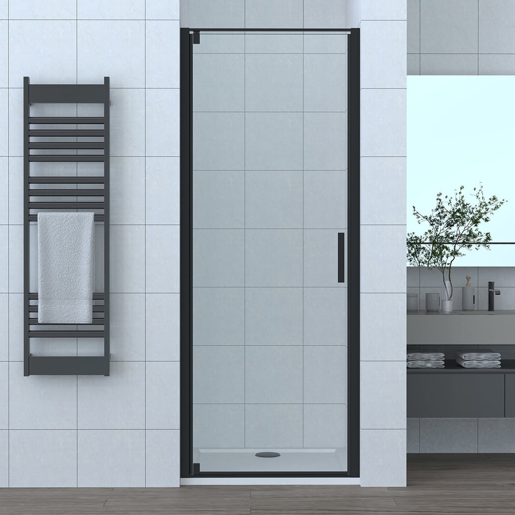 Porta doccia pivotante DocciaGo serie Satin cm 70 - Nero