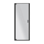 Porta doccia pivotante DocciaGo serie Satin cm 100 - Nero