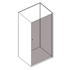 Porta doccia modello Giunone con apertura battente da 70 cm in cristallo opaco 6 mm