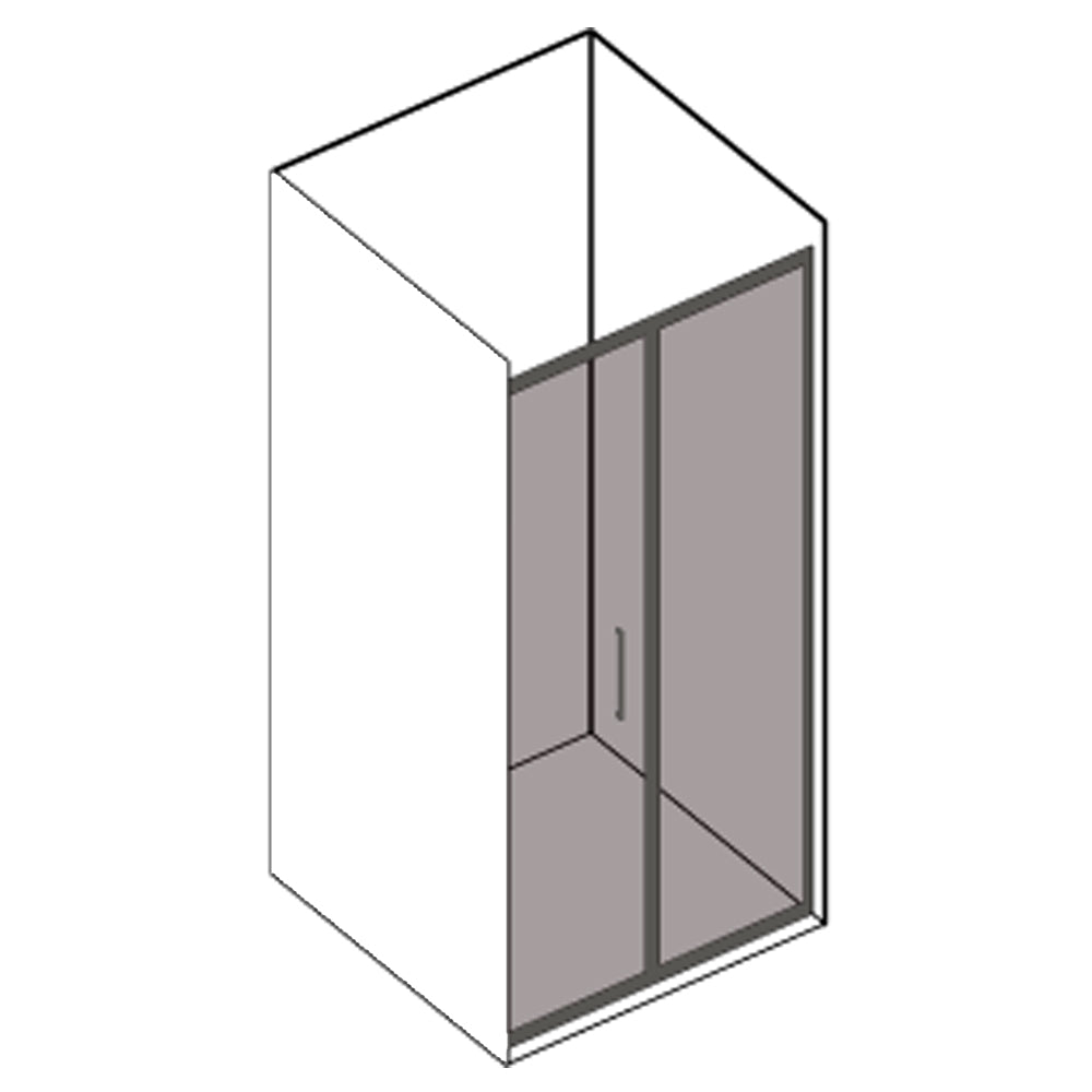 Porta doccia modello Minerva con apertura a soffietto da 80 cm in cristallo opaco 6 mm