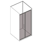 Porta doccia modello Minerva con apertura a soffietto da 80 cm in cristallo opaco 6 mm