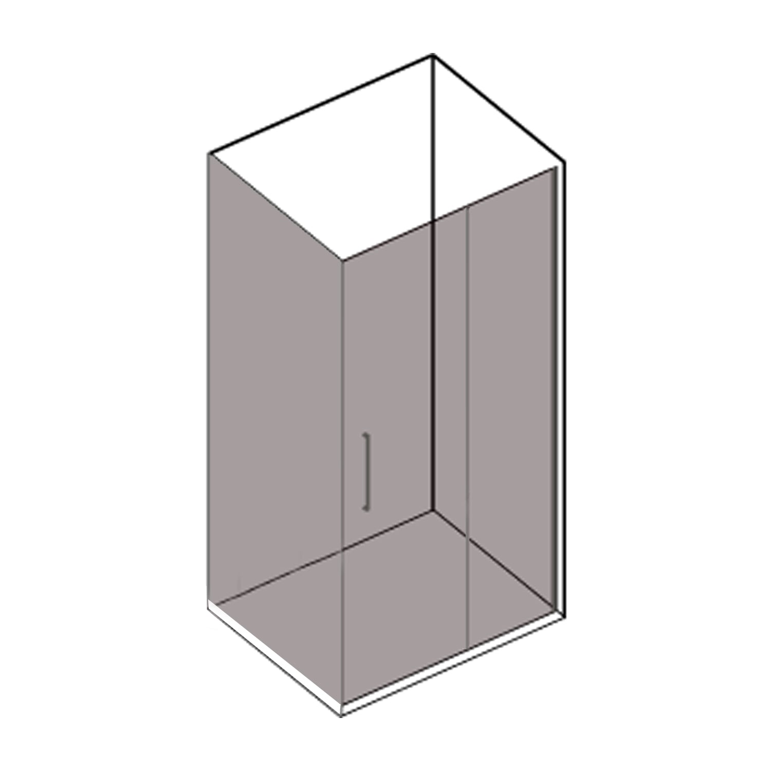 Box doccia DocciaGo Iconic cm 130x80 con porta scorrevole e parete fissa in Vetro anticalcare Smart Clean 6 mm