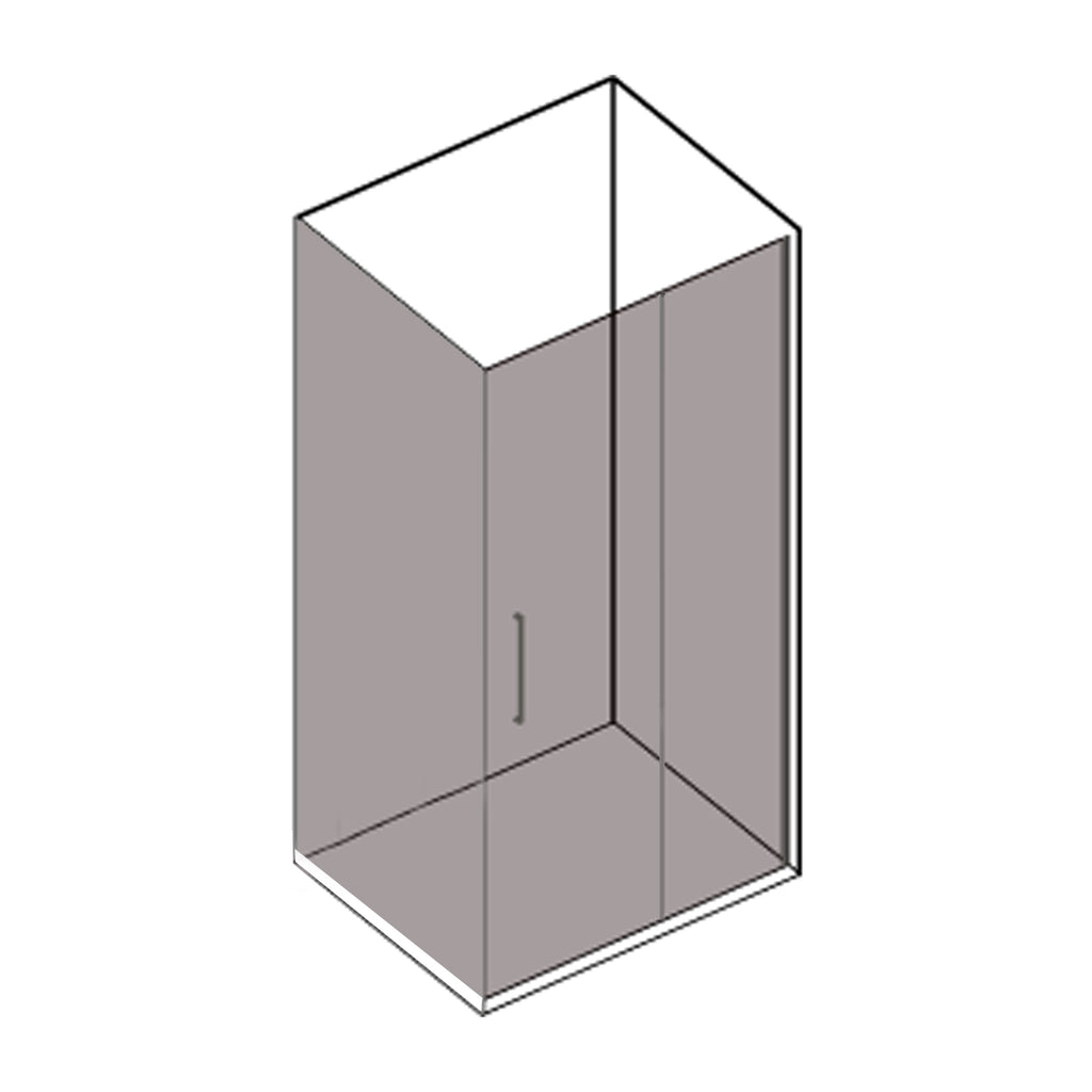 Box doccia Iconic cm 130x70 con porta scorrevole e parete fissa in Vetro anticalcare Smart Clean serigrafato 6 mm