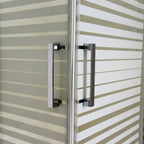 Box doccia Iconic cm 70x80 con apertura scorrevole angolare in vetro anticalcare Smart Clean serigrafato 6 mm