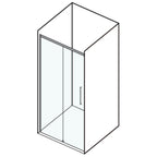 Porta doccia scorrevole sinistra cm 110 modello Lauren in cristallo temperato mm 8