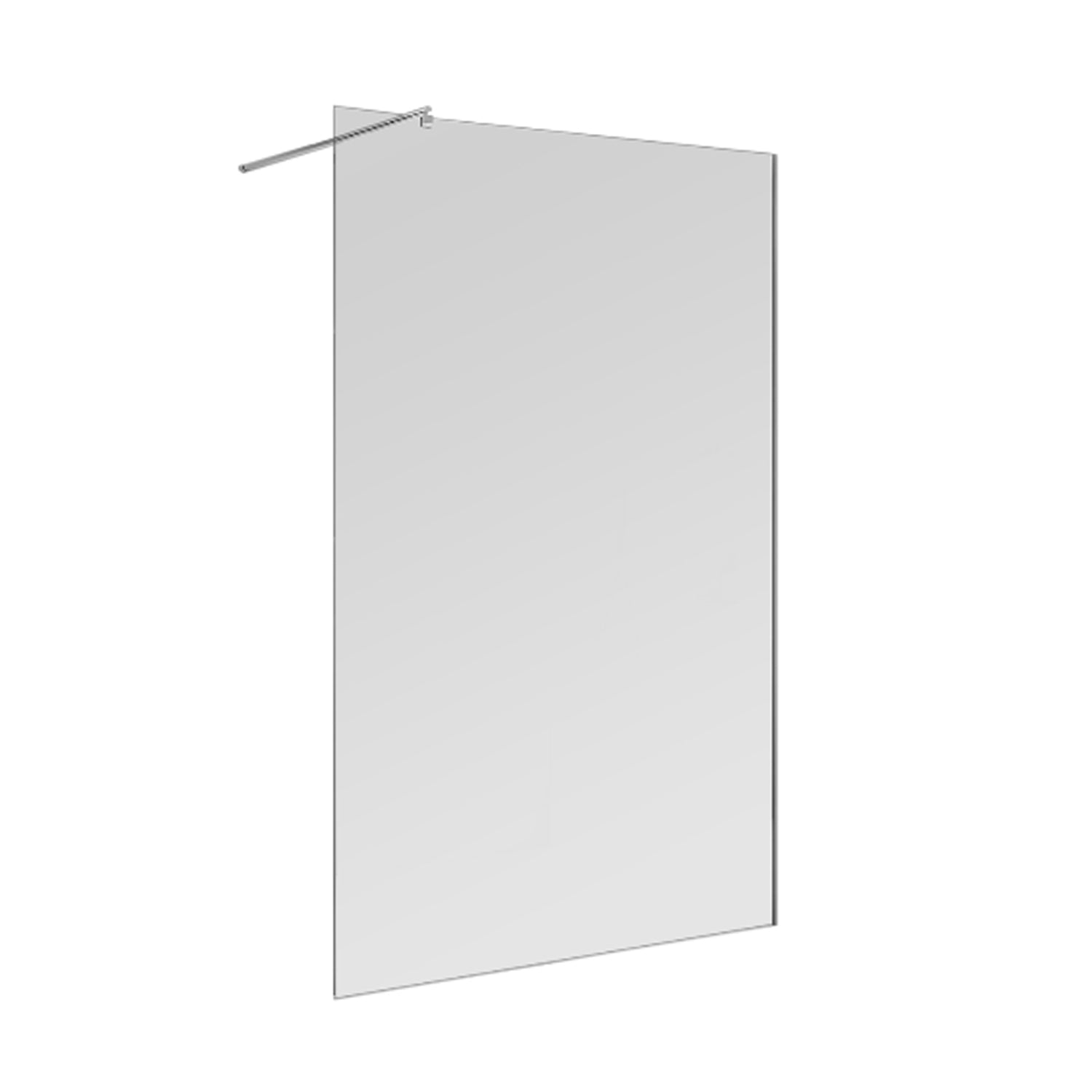 Parete doccia Walk-in DocciaGo modello Clever 100 cm lato frontale con supporto