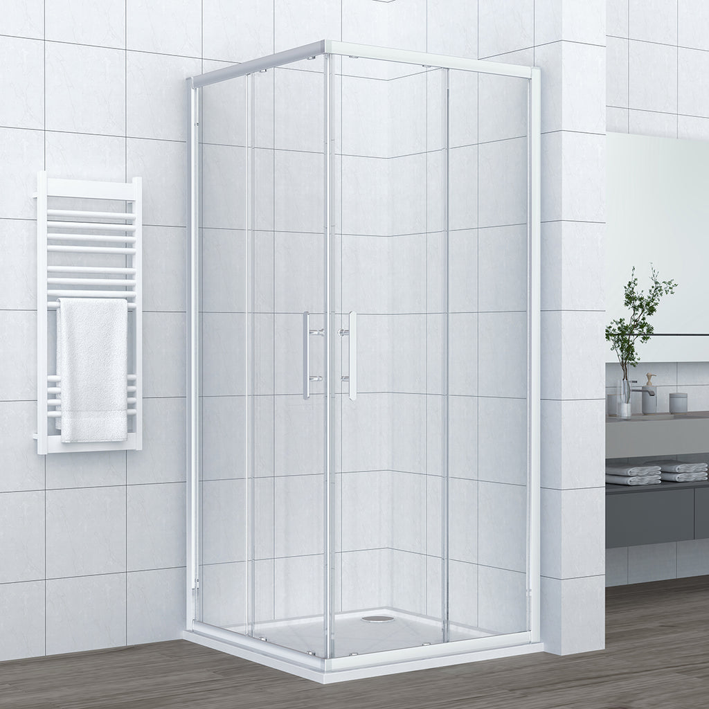 Box doccia angolare DocciaGo serie Zenith 90x120 cm con ante scorrevoli - Cromo
