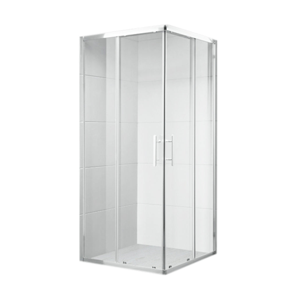 Box doccia angolare DocciaGo serie Zenith 120x80 cm con ante scorrevoli - Cromo