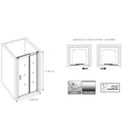 Porta doccia scorrevole per nicchia DocciaGo serie Sound 120 cm - Cromo