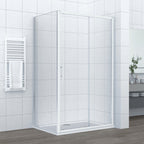 Box doccia angolare DocciaGo serie Sound con parete fissa 70 cm e porta scorrevole 120 cm - Cromo