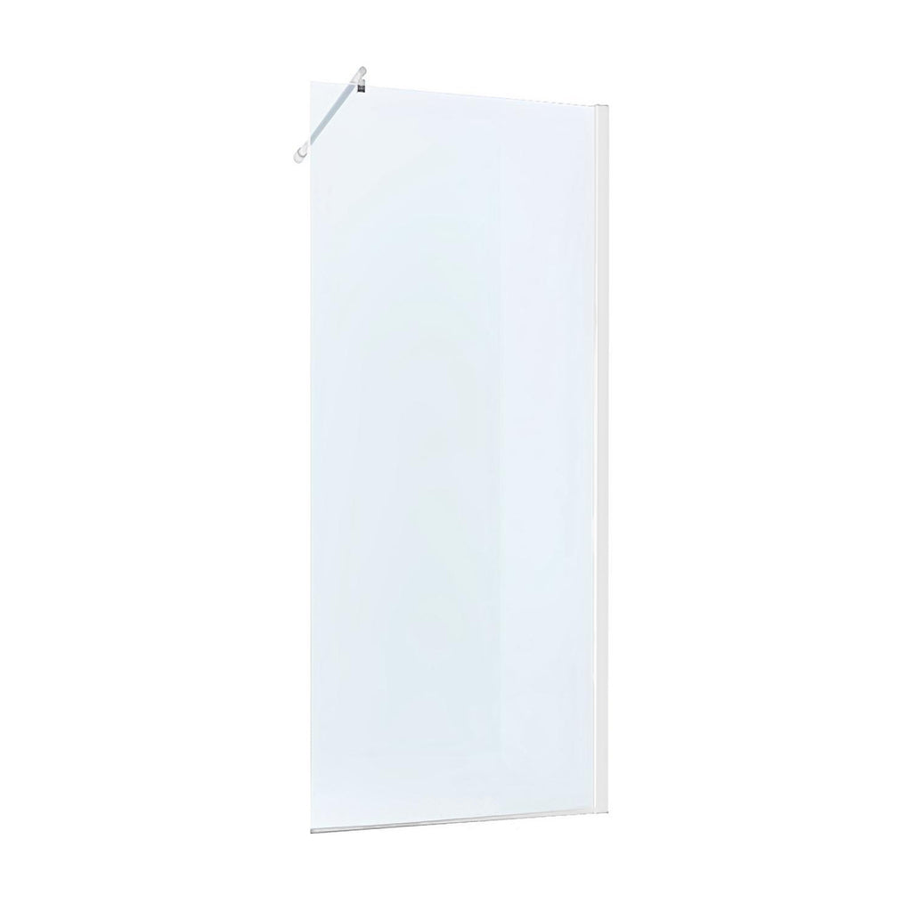 Parete doccia Walk-In assemblata DocciaGo serie Clover 80 cm - Bianco/Trasparente