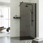 Parete doccia Walk-In assemblata DocciaGo serie Clover 80 cm - Cromo/Vetro Grigio
