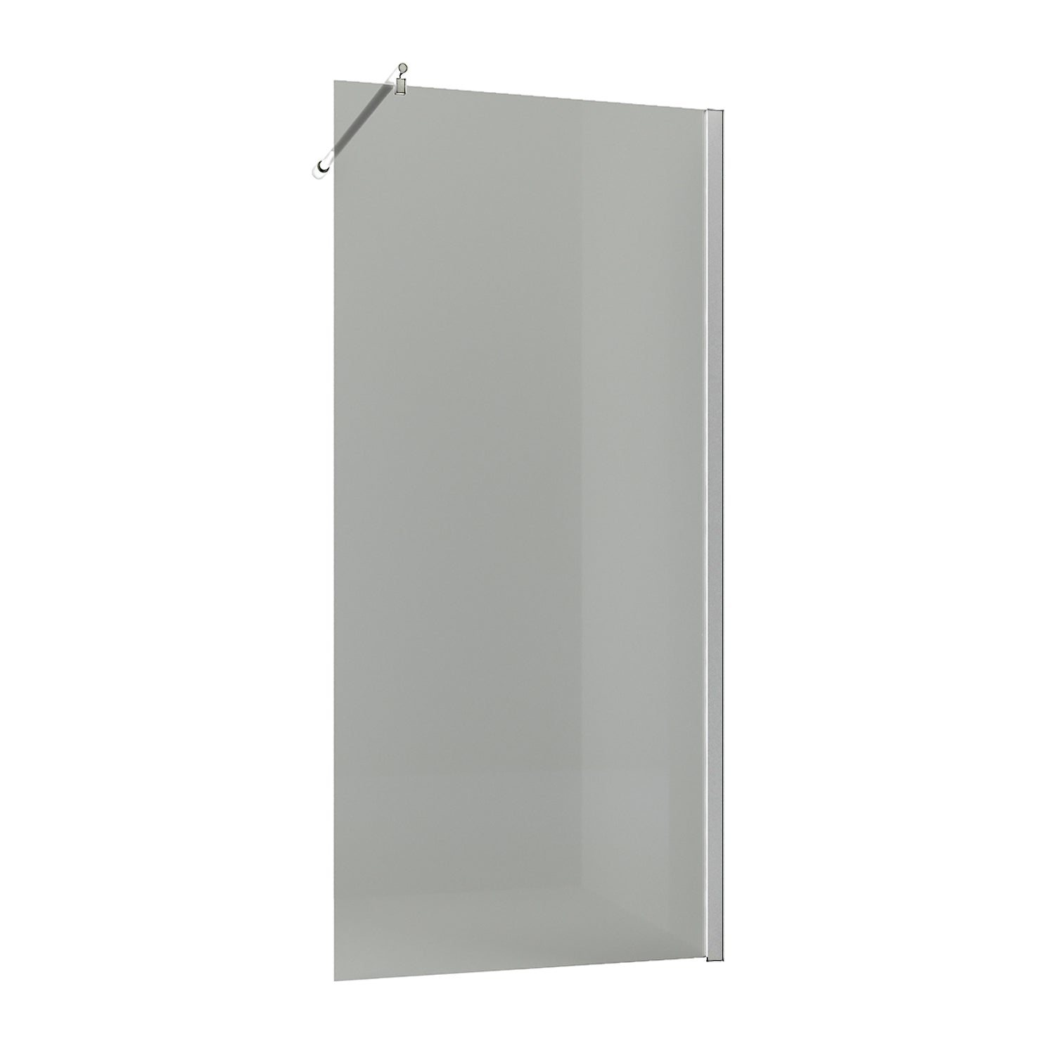 Parete doccia Walk-In assemblata DocciaGo serie Clover 100 cm - Cromo/Vetro Grigio