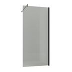 Parete doccia Walk-In assemblata DocciaGo serie Clover 100 cm - Nero/Vetro Grigio