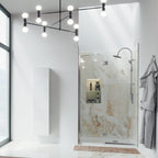 Porta doccia battente in cristallo DocciaGo serie Flow 100 cm - Cromo