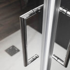 Porta doccia con apertura battente da 95 cm in cristallo trasparente 6 mm modello Minerva