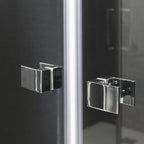 Porta doccia modello Ermes ad apertura saloon da 110 cm cristallo serigrafato 6 mm temperato