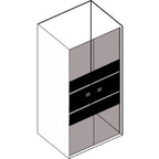 Porta doccia modello Ermes con apertura saloon da 85 cm cristallo serigrafato 6 mm temperato