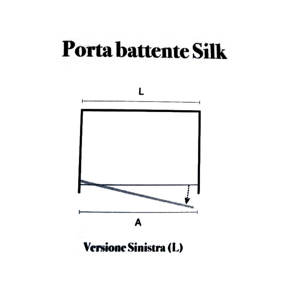 Porta doccia modello Ermes ad apertura battente a sinistra da 80 cm cristallo serigrafato 6 mm temperato