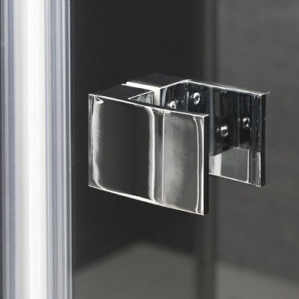 Porta doccia modello Kronos con apertura a soffietto da 80 cm in cristallo trasparente 6 mm temperato