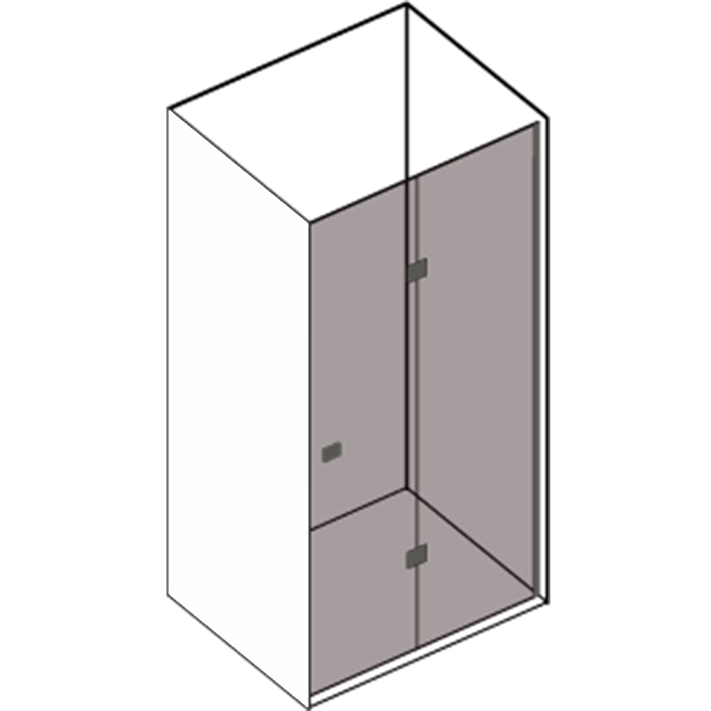 Porta doccia modello Kronos con apertura a soffietto da 80 cm in cristallo trasparente 6 mm temperato