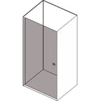 Porta doccia battente da cm 68 modello Ermes in cristallo temperato mm 6