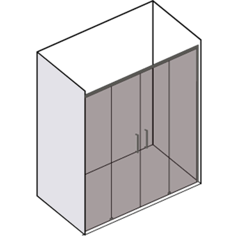 Porta doccia con 2 ante scorrevoli cm 160 modello Afrodite in cristallo temperato mm 6
