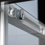 Porta doccia a 2 ante scorrevoli cm 150 modello Afrodite in cristallo temperato mm 6