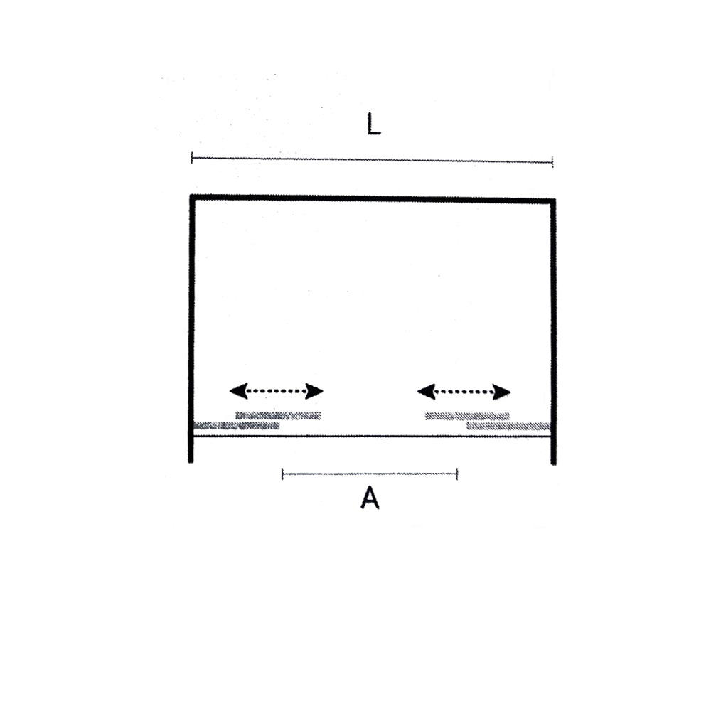 Porta doccia a 2 ante scorrevoli cm 150 modello Afrodite in cristallo temperato mm 6
