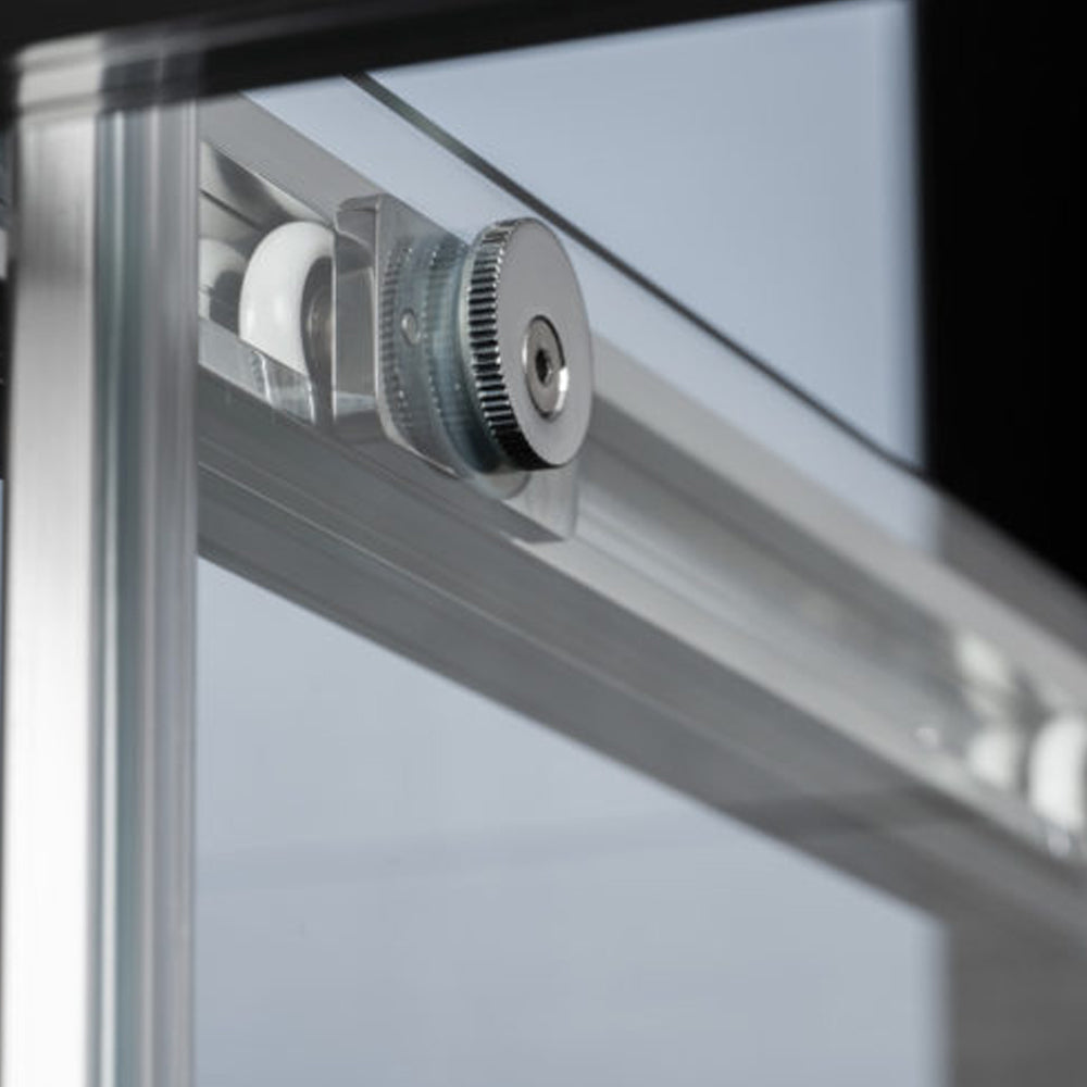 Porta doccia a 2 ante scorrevoli cm 140 modello Afrodite in cristallo temperato mm 6