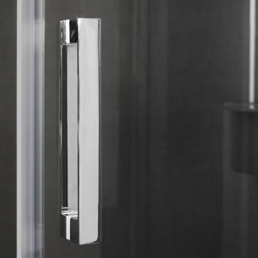 Porta doccia scorrevole apertura a sinistra cm 112 modello Afrodite in cristallo temperato mm 6