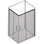 Box doccia quadrato con apertura scorrevole angolare cm 75x90 modello Lauren in cristallo temperato mm 8 - LATO DESTRO