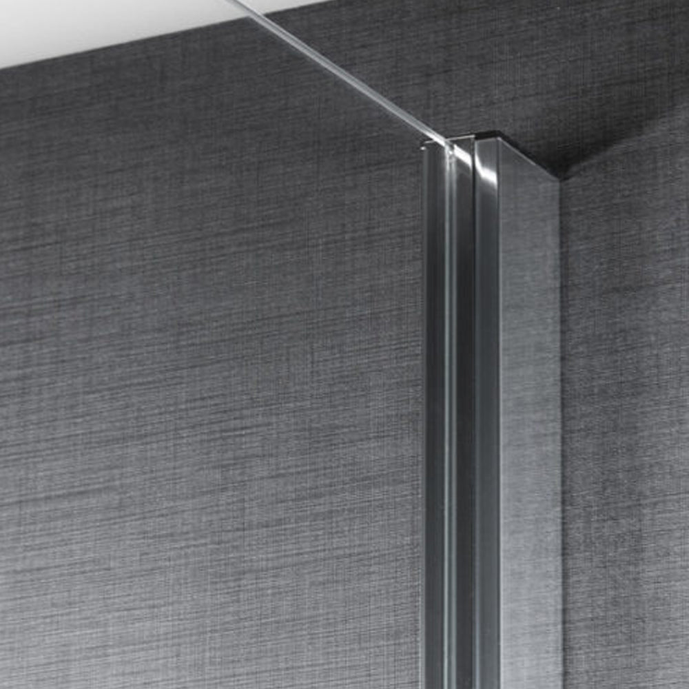 Box doccia rettangolare con apertura angolare cm 75x120 modello Lauren in cristallo temperato mm 8 -LATO SINISTRO