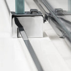 Box doccia rettangolare con apertura angolare cm 90x75 modello Lauren in cristallo temperato mm 8 -LATO SINISTRO