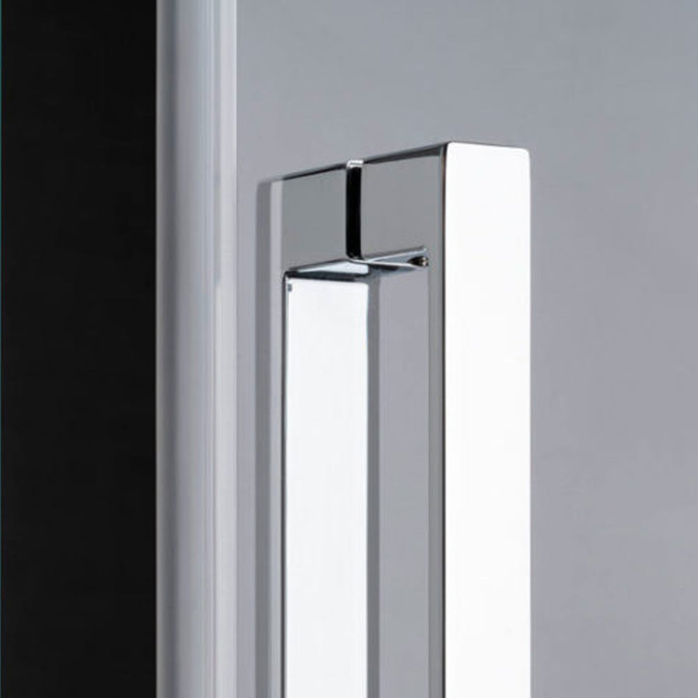 Box doccia rettangolare con apertura angolare cm 100x90 modello Lauren in cristallo temperato mm 8 -LATO SINISTRO