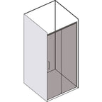 Porta doccia scorrevole apertura a destra cm 108 modello Afrodite in cristallo temperato mm 6