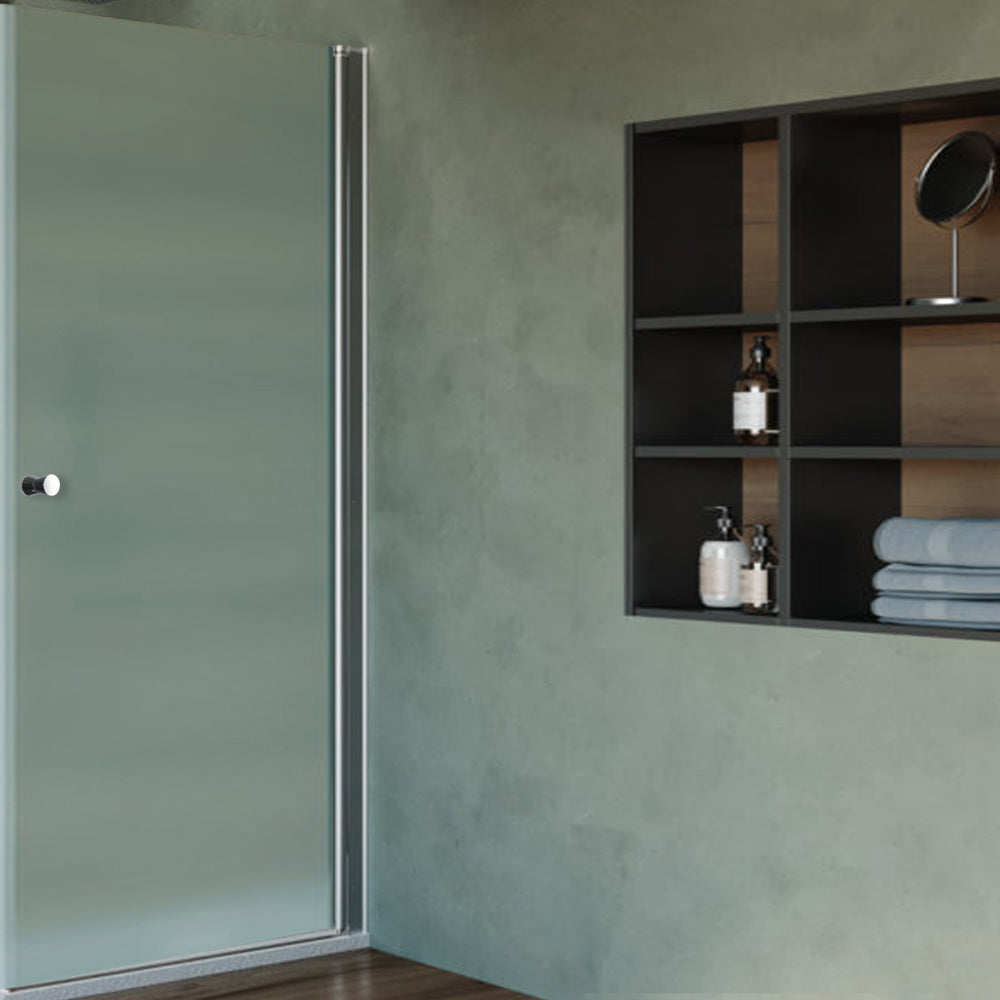 Porta doccia Giunone apertura battente 80 cm cristallo opaco 6 mm temperato