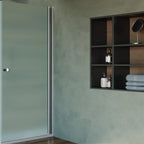 Porta doccia Giunone apertura battente 80 cm cristallo opaco 6 mm temperato