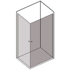 Box Doccia cm 90x90 con porta apertura due battenti in cristallo trasparente 6 mm