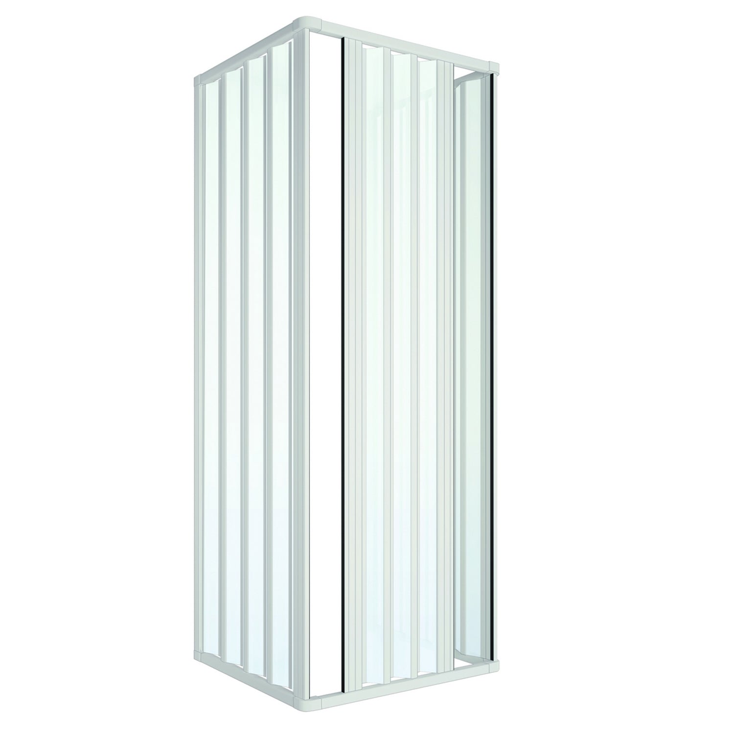 Box doccia a soffietto in pvc 3 lati riducibile cm 90x90