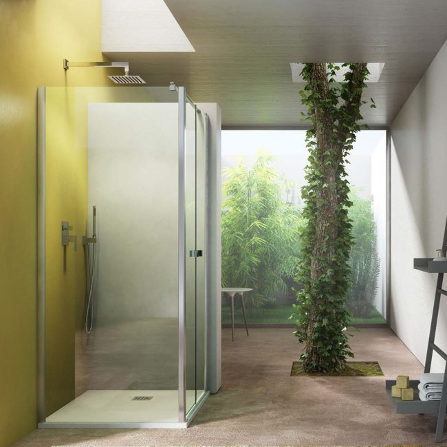 Parete Walk-in da 80 cm in cristallo trasparente spessore 6 mm - Offerta