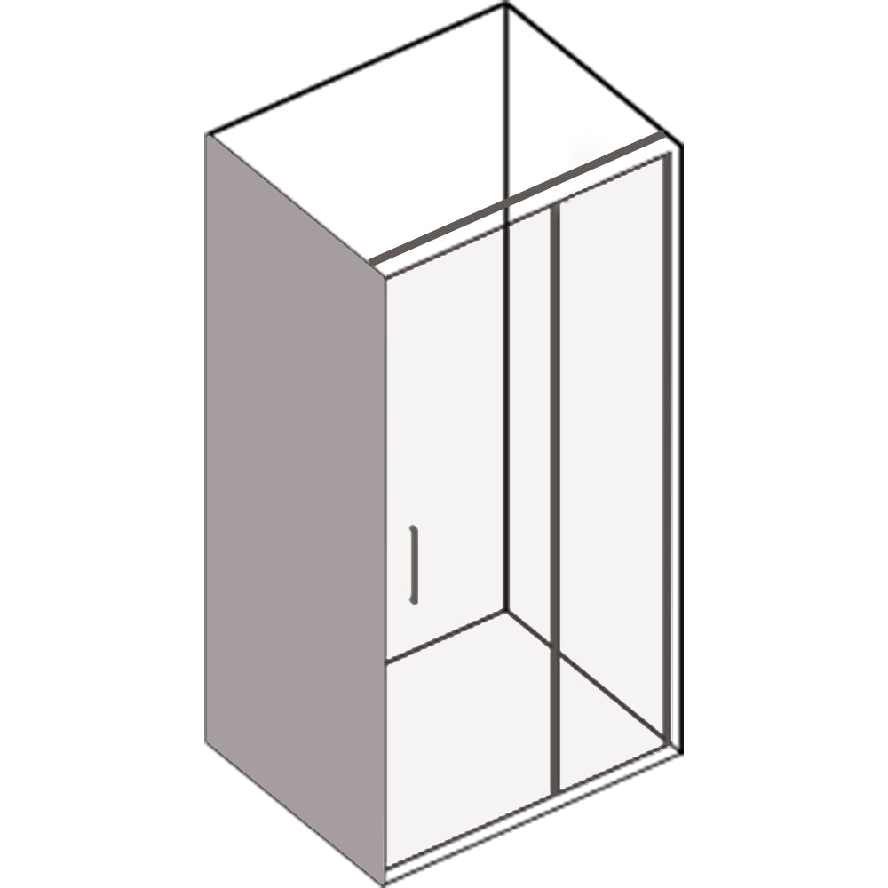 Parete Walk-in da 80 cm in cristallo trasparente spessore 6 mm - Offerta