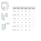 Box doccia con apertura Angolare 80x90 Profilo Cromato Cristallo Opaco 6 mm Anticalcare Permanente HEXA by SAMO