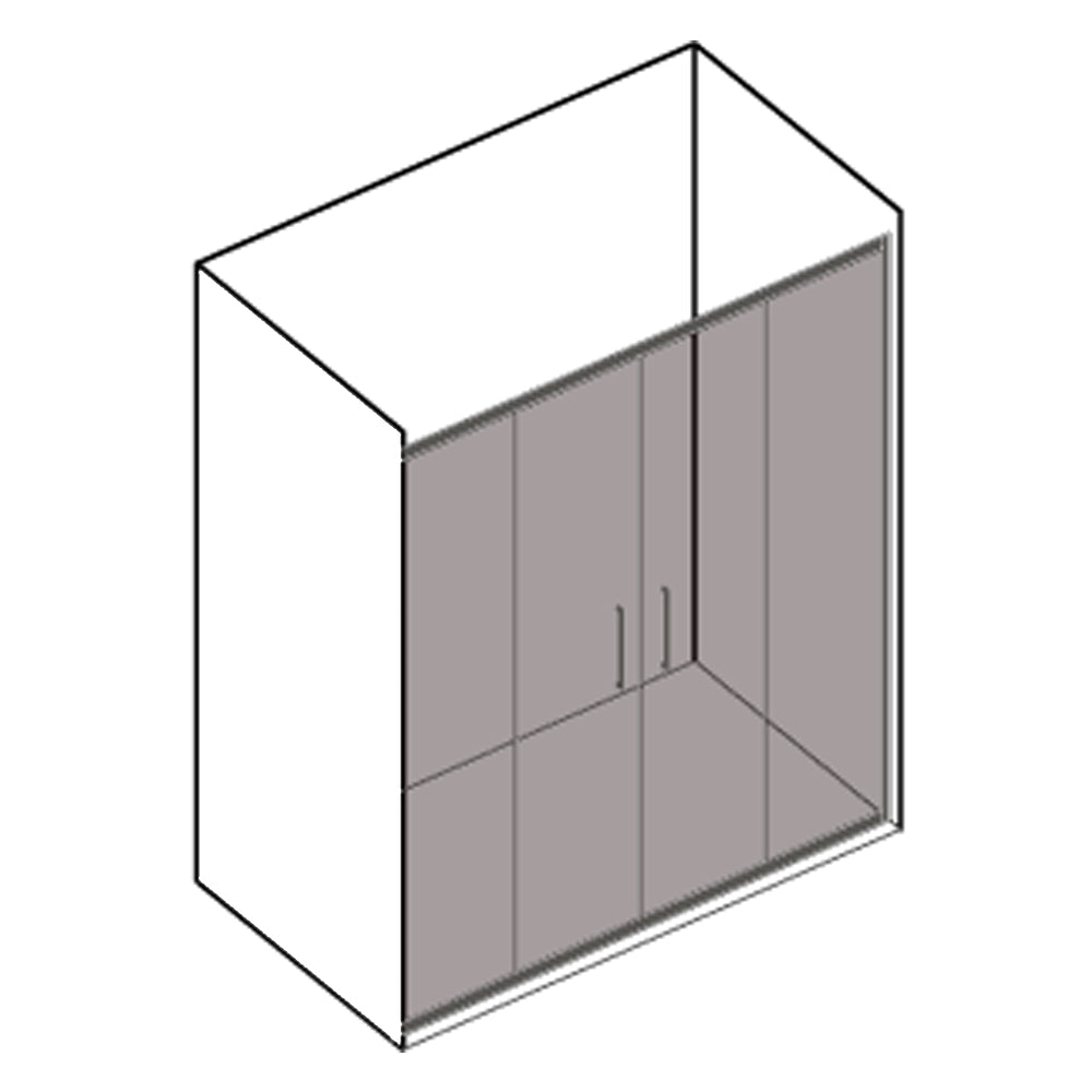 Porta doccia due scorrevoli apertura centrale cm 150 modello Smart in cristallo temperato mm 6