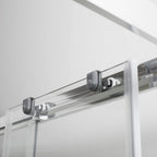 Porta doccia due scorrevoli apertura centrale cm 160 modello Smart in cristallo temperato mm 6