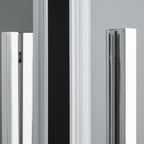 Porta doccia due scorrevoli apertura centrale cm 150 modello Smart in cristallo temperato mm 6