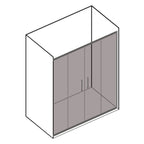 Porta doccia due scorrevoli apertura centrale cm 170 modello Smart in cristallo temperato mm 6