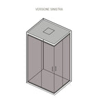 Cabina doccia multifunzione Ercole cm 100x80 con idrogetti dorsali- Versione Sinistra