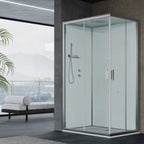 Cabina doccia multifunzione Ercole cm 100x80 con idrogetti dorsali- Versione Sinistra